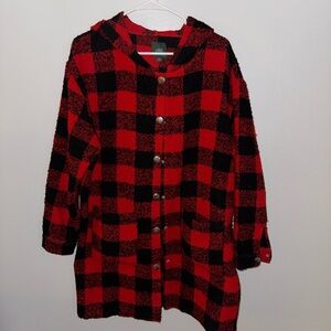 Wild Fable Red and Black Checkered Jacket